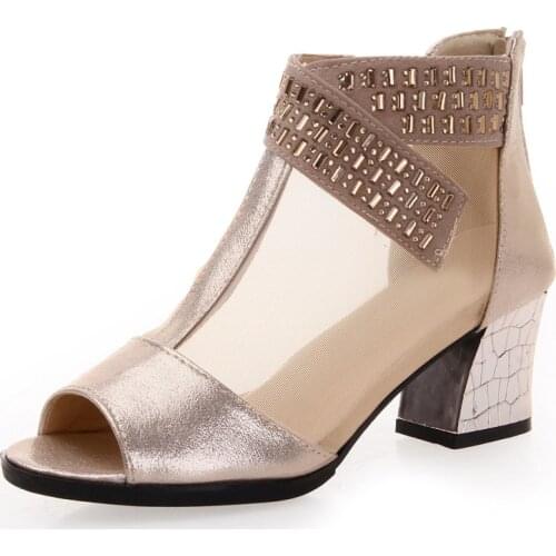 Summer Modern Dance Shoes Sandals Female New Toe Women Shoes Leather Mesh Breathable Modern Square Dance Shoes Sneakers