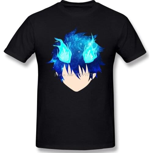 Rin Okumura Blue Homme Big size T-Shirt BLUE EXORCIST Rin Okumura Anime Men Cotton Tees Harajuku Streetwear