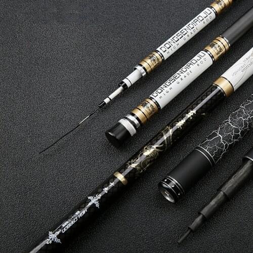 Hight Carbon Fiber 3.6m-8.1m Taiwan Fishing Rod Telescopic Hand Pole Super Hard Rod For Big Carp Fish