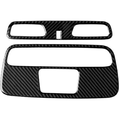 Replacement For Camaro 2017-2019 2pc/set Car Reading Light Roof Ceiling Lamp Cover Trim Carbon Fiber Decor