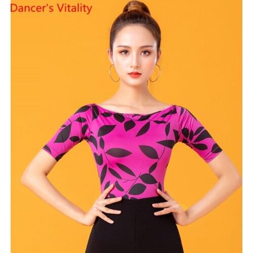 Latin dance tops fashion female adult modern dancing clothes professional competition practice clothing dance clothes