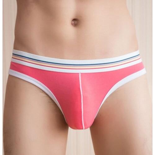 Mens Underwear Cotton Briefs Fashion Young Mens Sexy Breathable Brief Underpants Comfortable Shorts Cueca Male Panties