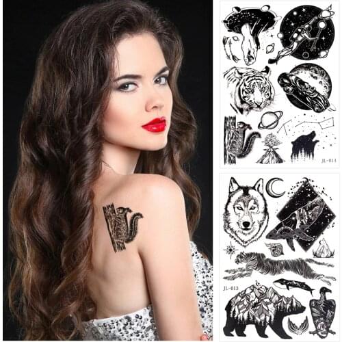 Waterproof Jewelry Water Transfer Tattoo Stickers Women Body Chest Art Temporary Tattoo Girl Waist Bracelet Flash Tatoos Flower