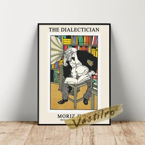 Moriz Jung Museum Exhibition Poster, Moriz The Dialectician (Der Diaektforscher) Art Prints, Jung Vintage Figure Wall Picture
