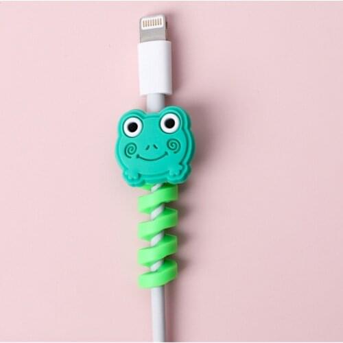 1pc Cartoon Data Cable Protective Cover Data Line Usb Charger Protectior Earphone Cable Lovely Small Animal Winder Organizer