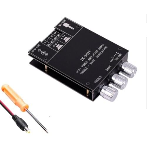 ZK-502T 2 x 50W TPA3116D2 o Amplifier Bluetooth 5.0 Receiver Stereo Board Dual Channel o High Power Amplifier