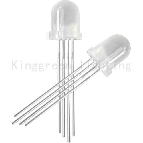 1000X 5mm RGB round lamp leds diodes white diffused RGB dip led luminous diode led with factory supplier free shipping