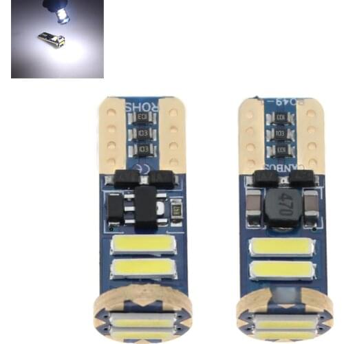 2PCS T10 LED Bulb W5W Canbus 168 T10 7020 6SMD Car LED Clearance Light Reading Lights 12V White car accessories
