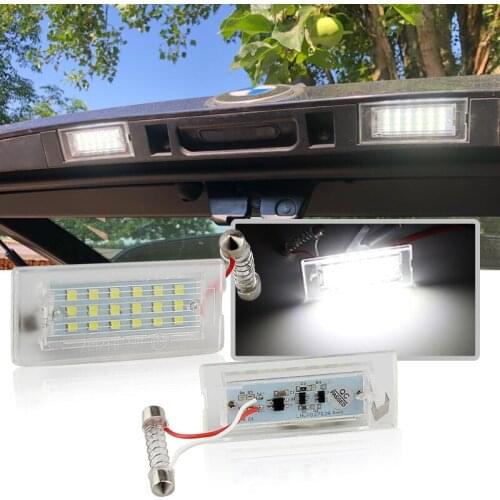 2pcs canbus LED Number License Plate Light Error Free white for BMW X5 E53 1999-2006 X3 E83 2003-2010