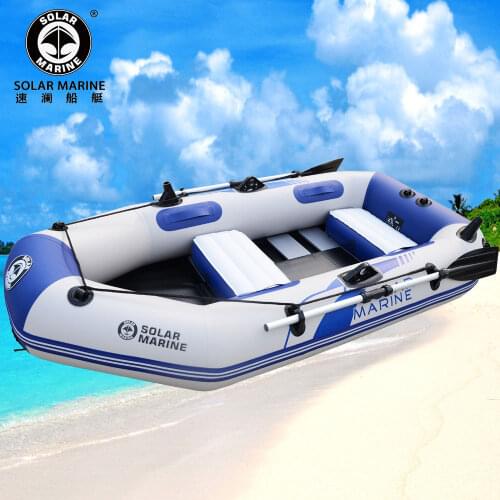 3 Person 260 CM Inflatable Kayak Fishing Boat Canoe With Wooden Floor and All Accessories Dinghy For Outdoor Water Sport