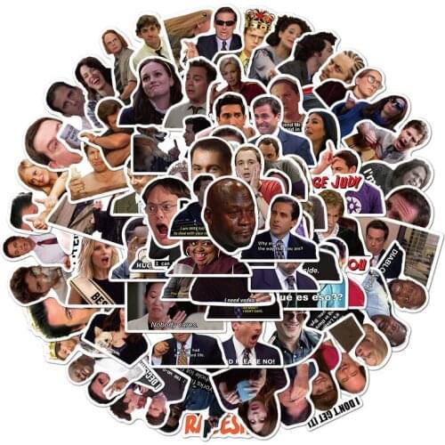50/100pcs TV Drama the Office Laptop Stickers DIY Sticker for Toys Car Bags Phone Desk Bicycle Waterproof Office stickers
