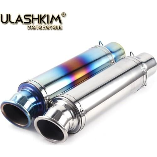 60mm Universal Motorcycle Exhaust Escape Muffler S1000RR CBR1000 Ninja400 EX400G Xmax300 Z1000 FZ800 CBR500 RSV4