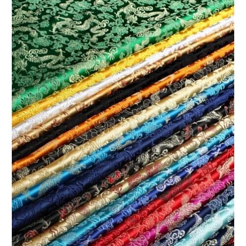 75cm*100cm Thick CHINESE BROCADE FABRIC - DRAGON DESIGN - 100% POLYESTER - WIDTH