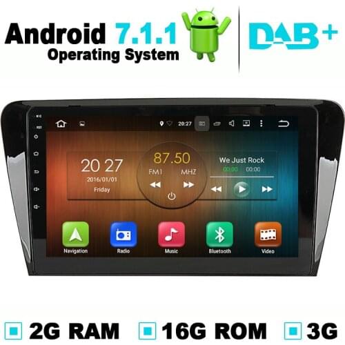 10.1 inch Screen Auto radio car dvd gps navigation system navigator for Skoda Octavia A7 2013-2015 with Pure Android 7.1 System