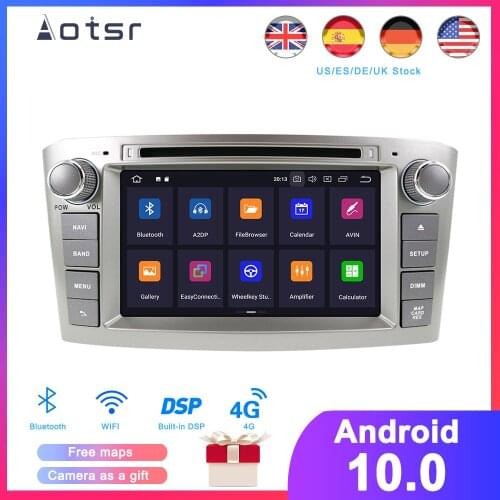 Android 10 Car DVD player GPS navigation for Toyota Avensis 2002-2008 T250 multimedia 2 din Car Radio GPS auto stereo head unit