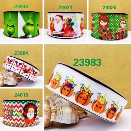 Free shipping 50 yard cartoon printed grosgrain ribbon 23943