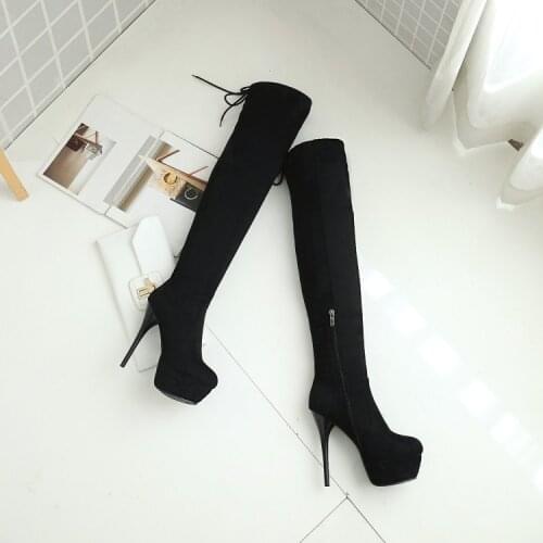 Big Size 9 10 11 12 thigh high boots knee high boots over the knee boots women ladies boots shoes woman winter boots women