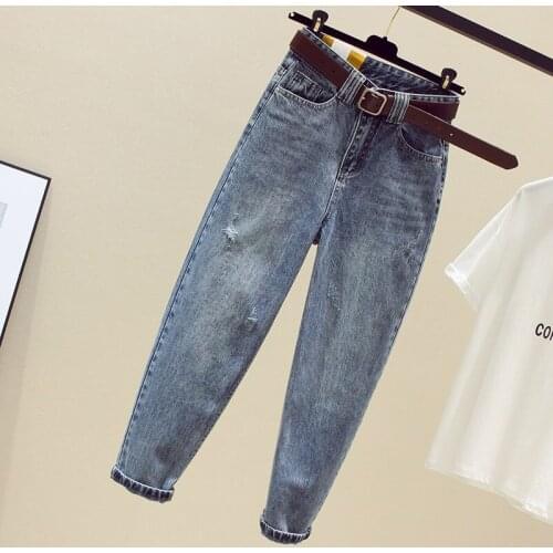 Spring Summer Autumn New Women Fashion Casual Denim Pants Female OL Baggy Jeans Women High Waisted Jeans Straight Daily Harajuku