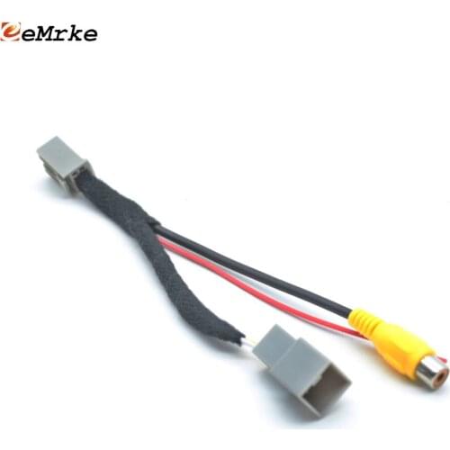 EEMRKE Car Rearview Camera Adapter Connector Wire for Mitsubishi Outlander ES 2018 Original Screen Video Input RCA Cable