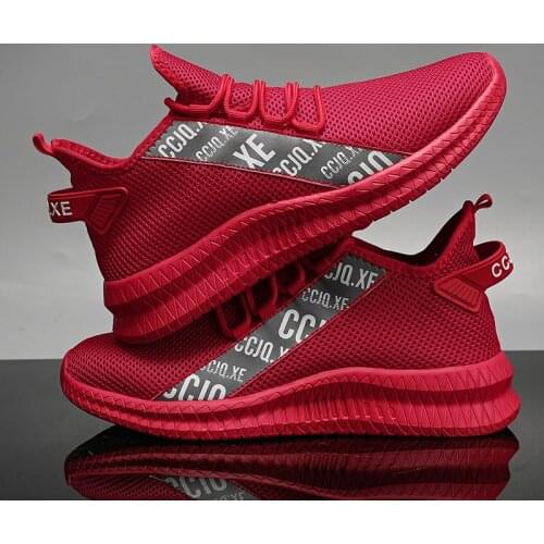 HUCDML Mens Mesh Breathable Sports Shoes Comfortable Mens Trendy Large Size Lightweight Casual Running Sneakers Shoes