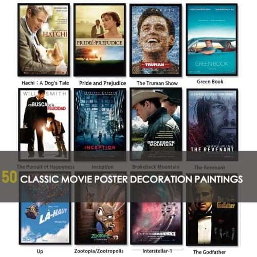 Classic Love Old Movie Poster Decoration Painting Modern Bar Retro Cafe Movie Theater Mural Home Decor Wall Art Painting Custom