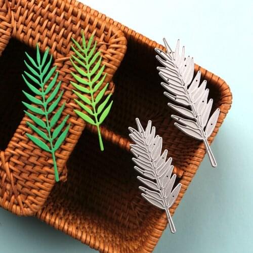 DUOFEN METAL CUTTING DIES tree slim leaves branches stencil DIY Scrapbook Paper Album 2021 new