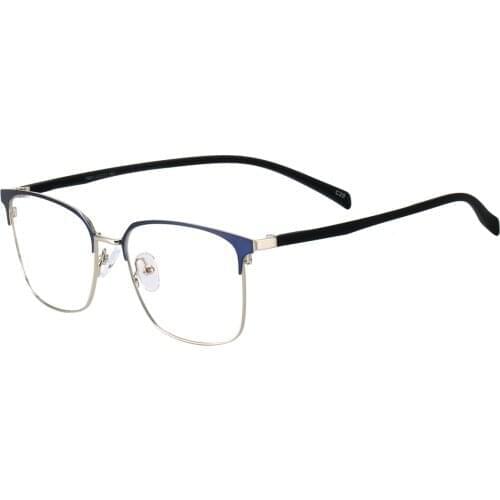 Fashion Men Metal Square Full Rim Eyeglasses Frame For Prescription Lenses Myopia Reading Progressive Lens