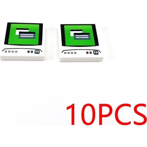 [MOC Hub] 10PCS Print PC Computer Screen Pattern 2x2 Building Blocks Tile Construction Classic Brick Toys Kids Learning