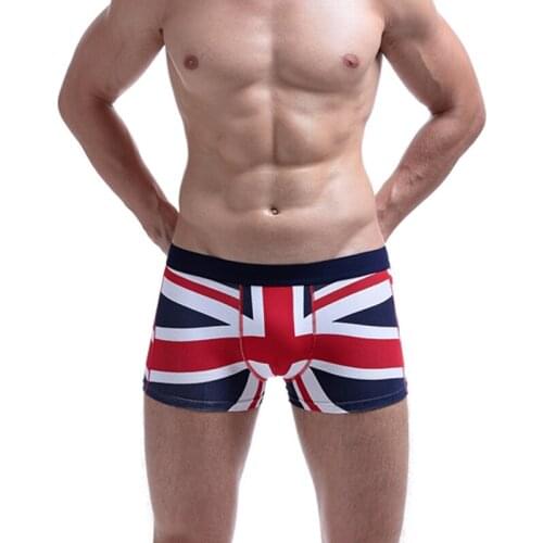 New SEOBEAN mens sexy boxers 100% cotton Breathable Comfortable Boxer male sexy underwear