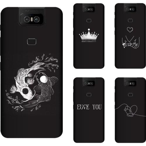 Soft Silicone TPU 5.7inch ForAsus Zenfone 6 ZS630KL Case Cover Painting Matte Cases For Asus ZS630KL Zenfone 6z 6 2019 Funda