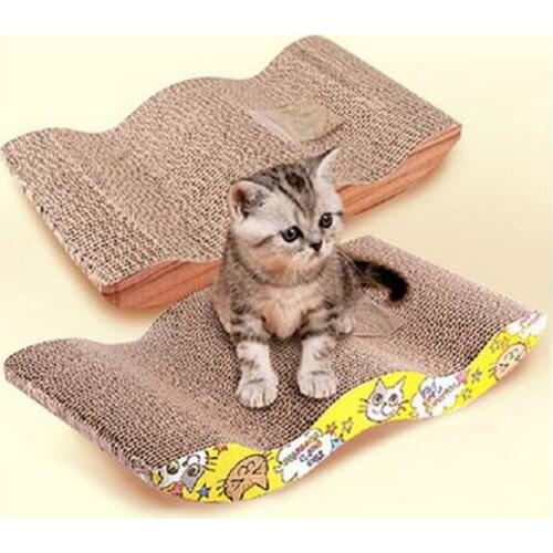 New Cat Toy Scratch Board Kitten Accessories M-shape Corrugated Claw Pad Scratching Posts Tools Products Toys For Pets Dogs