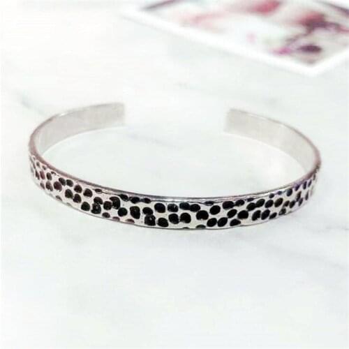 New Arrival Retro Rock Pattern Creative Bracelets 925 Sterling Silver Jewelry Messy Natural Texture Ancient Method Bangles SB184