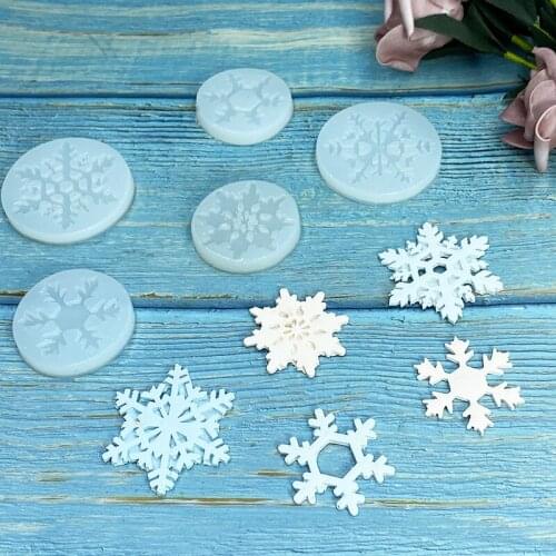 New Christmas snowflake UV resin glue drop glue mold hand-accessory tool chocolate flip sugar cake cookie mold
