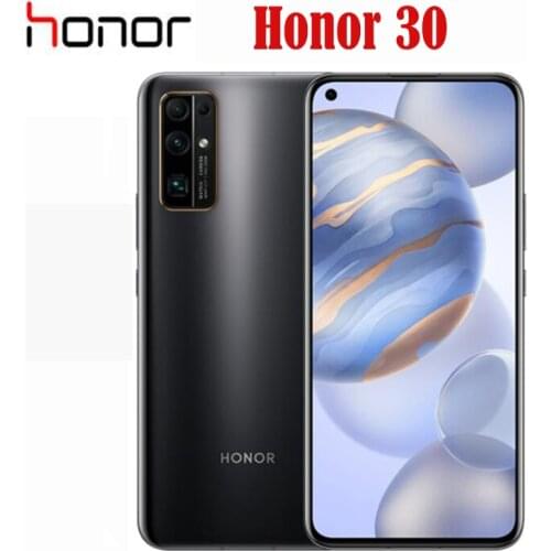 New Original Official Honor 30 5G Mobile Phone 6.53inch Kirin 985 Octa Core Android 10 OS 4000mah 40MP Camera Super Charge