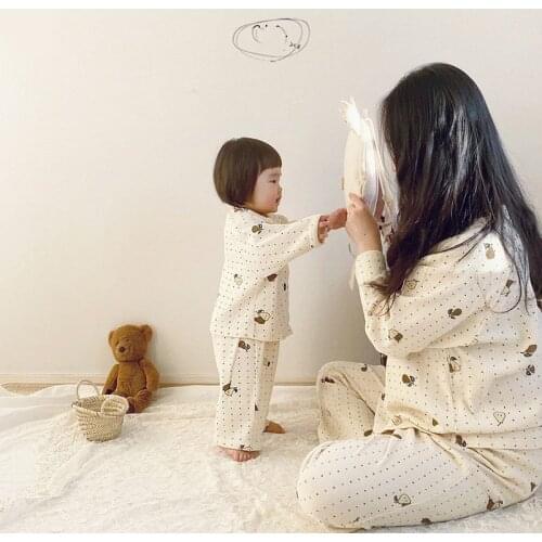 HAYANA 2021 Autumn New Family Matching Outfits Mother Kids Pajamas Baby Romper Long Sleeve Suit Casual Family Look