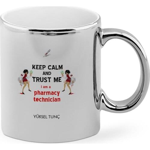 Personalized Professional Pharmacist Technician Chrome Mug Cup-2