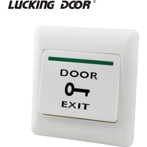 Plastic Push Exit Button Door Exit Release Button Switch for Access Control System-White