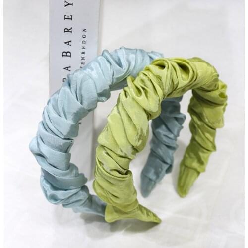 Korean-style Pleated Headband Solid Color and Simple All-match Fresh Headband Style Hairpin Hairband Fashionable Hong Kong Women
