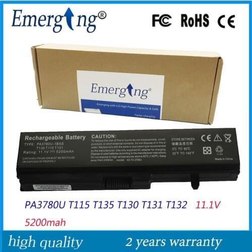 Full Capacity 5200Mah Japanese Cell New Laptop Battery for Toshiba PA3780U M355 M600 L556 T115 T135 T130 T131 T132