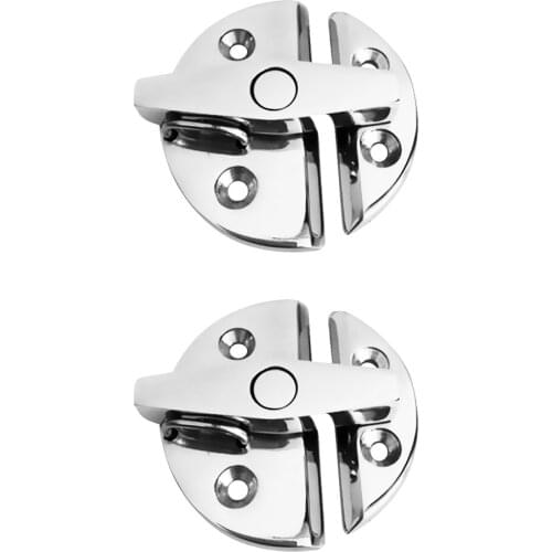 2 Pieces 316 Stainless Steel Twist Lock Round Marine Boat Door Catch Latch
