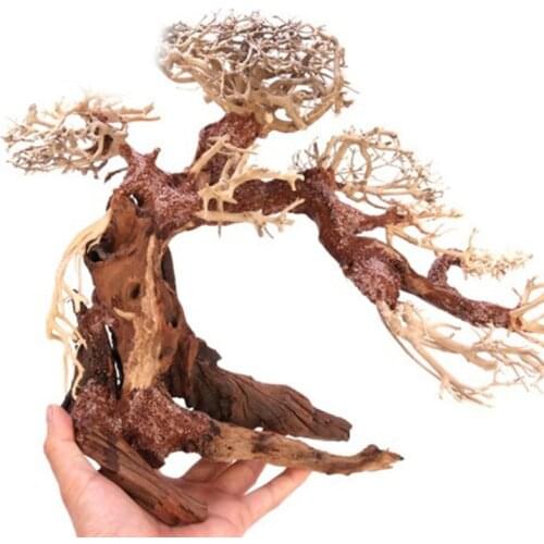 Aquarium Decoration Driftwood Branches Bonsai Moss Tree Trunk Natural Wood Fish Tank Decoration Assorted Size Plant Stump Decor