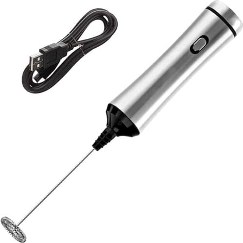 Usb Chargeable Double Spring Whisk Head Electric Milk Frother Milk Foamer Mixer
