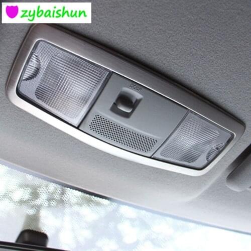 1 bright front reading lamp cover for stainless steel for mitsubishi asx 2013 2014 2015 2015