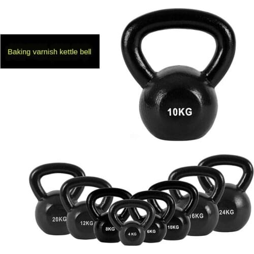 Factory Wholesale Black And Gray Cast-iron Baking Varnish Kettlebell Pelican Dumbbell Fitness