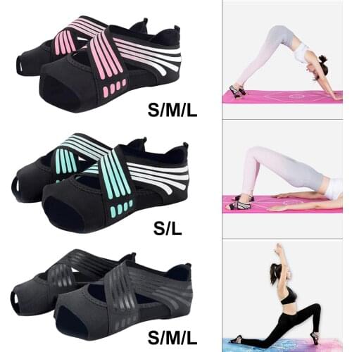 Non Women Ballet Dance Training Yoga Shoes Pilates Grip Socks Toeless Flexible