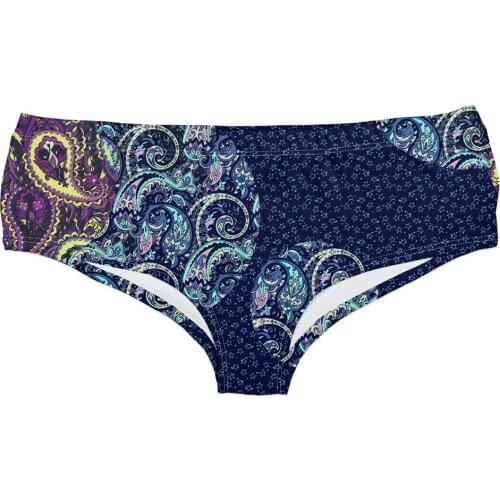 Women Panties Paisley Orbs Print Comfort Underwear Skin-friendly Briefs Sexy Lingerie Womens Intimates Panties