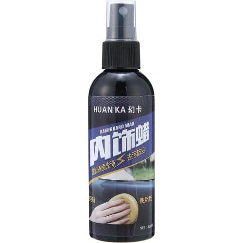 1pc 120ml Car Dashboard Seats Cleaning Agent Universal Auto Interior Decontamination Liquid Care Cleaner Increase Surface Gloss