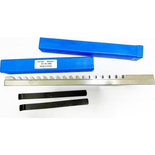 10mm D Push-Type Keyway Broach Metric Size HSS High Speed Steel & 2 Shim for CNC Router Metalworking Tool Metal Cutter