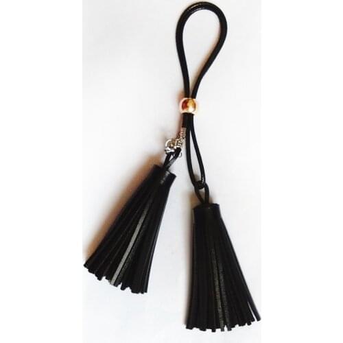 15 Color New Double Leather Tassel Key Chain Long Leather Key Ring DIY Pendant Bag Charming Car Holder Personality Gifts