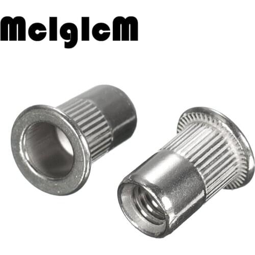 20Pcs Rivet Nut M3 M4 M5 M6 M8 Rivnut 304 Stainless Steel Small Countersunk Head Riveted Nuts Nutsert Cap Insert